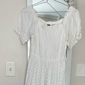 White Eyelet Maxi Dress